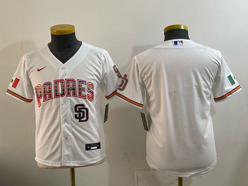 Youth 2026 San Diego Padres Blank White Game Nike MLB Jersey style 03